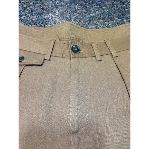 Women's High Waist Pleated Brown Dress Shorts Size M - Picture 14 of 16